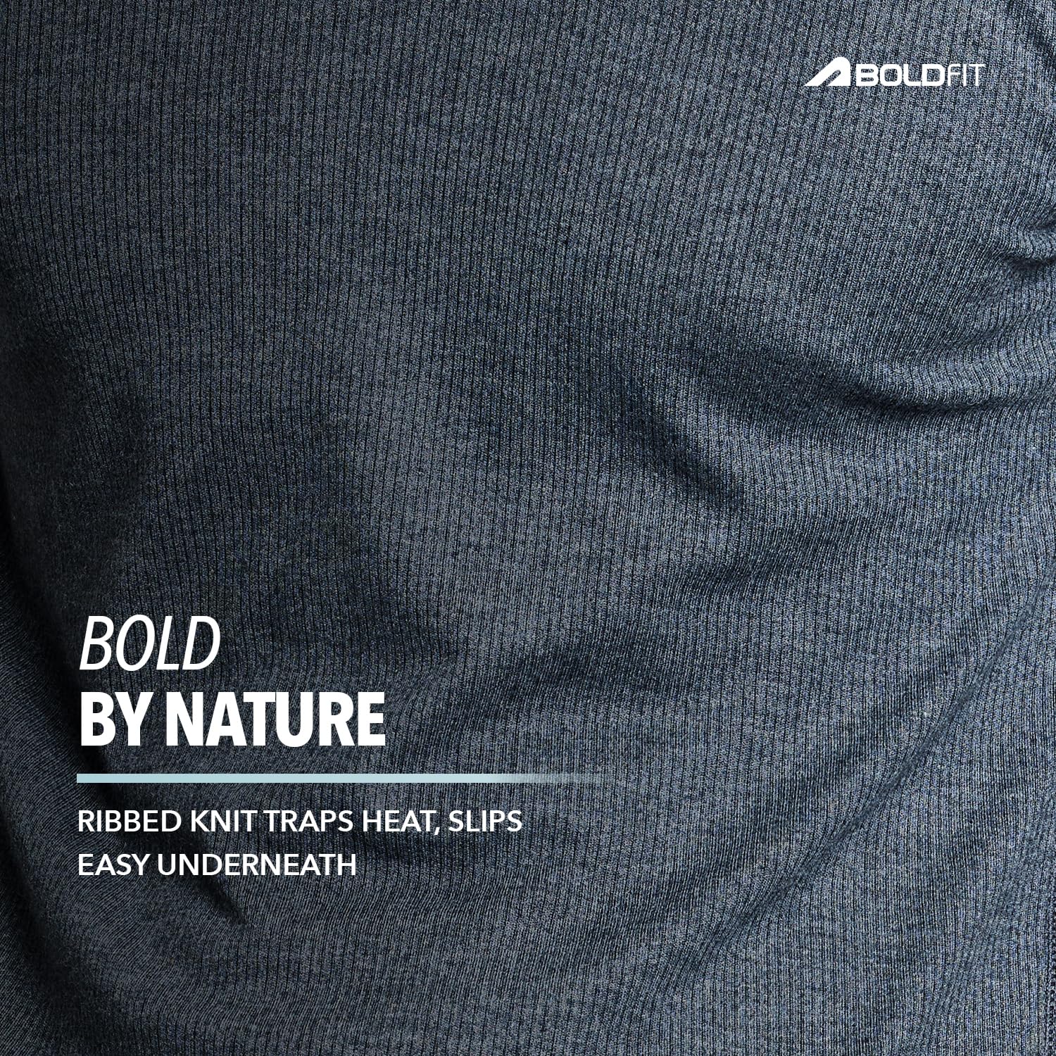 Boldfit Ropa térmica para hombre, camiseta térmica cálida y cómoda para hombre, manga completa, calentador de cuerpo para hombre, aislamiento natural, camiseta térmica acogedora para hombre