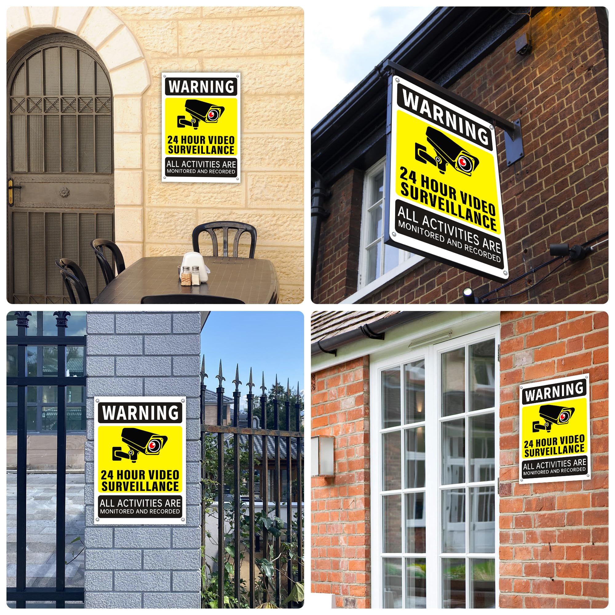 YOUGO LEE 4Pack Aluminum Warning Signs (Beware of The Dogs, Dogs Roaming Free, Please Clean Up After Your Dog) - Image 3