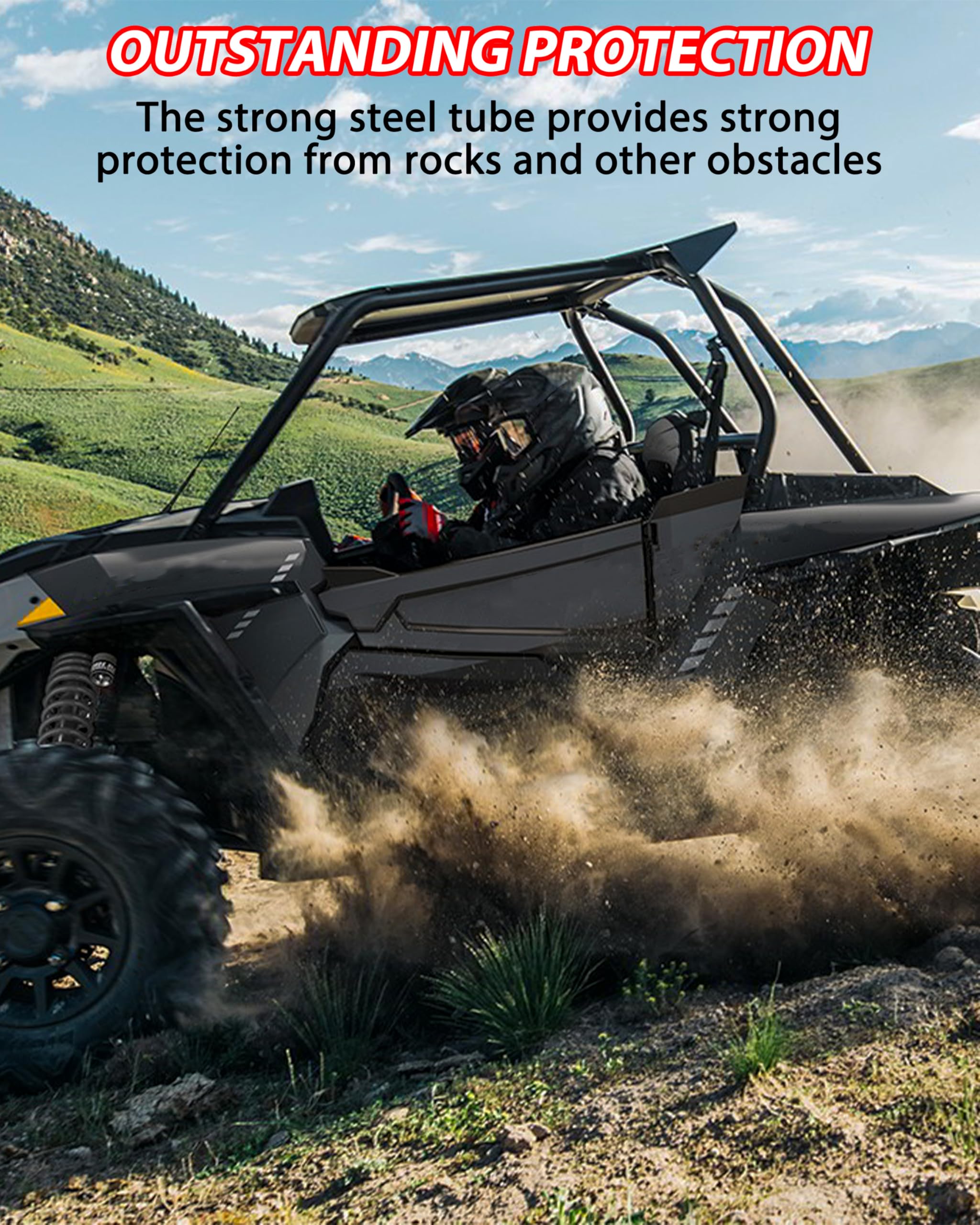 SAUTVS Barre Nerf Sliders Rock Sliders per RZR XP 1000 14-22, telaio di protezione paraurti laterale combinato per Polaris RZR S 1000 XP 1000 Turbo 900 Trail S 900 2014-2022 accessori -2 posti