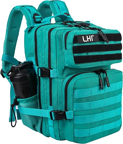 Miniatura 12 de LHI Mochila Militar Táctica para Hombres y Mujeres 25L/35L Mochila de Asalto del Ejército Bolsa Mochila Pequeña con Portabotellas 2.6 35l-rosa