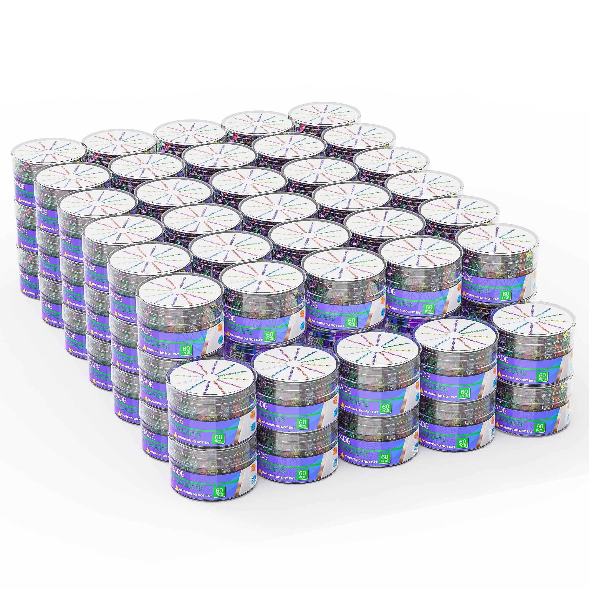 Push Pin Magnets - 60 Pack 7 Assorted Color Strong, Office, Use at Kitchen Home and School Classroom, for Refrigerator Dry Erase Board and Whiteboard. — Amazon image 23