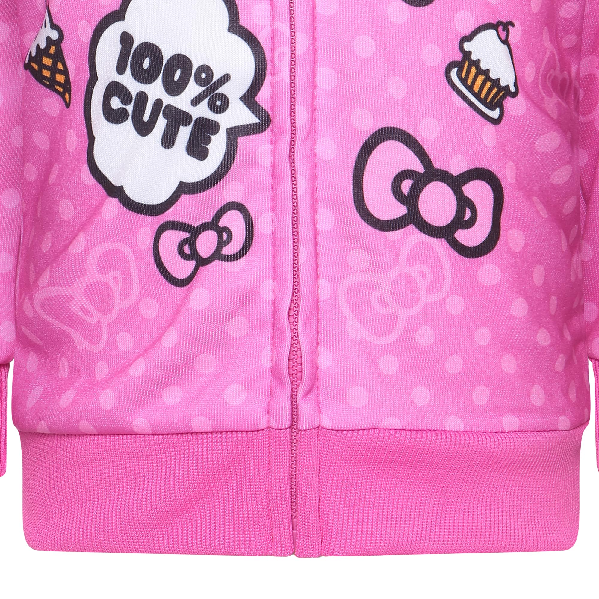 Hello Kitty - Felpa con cappuccio con chiusura per bambine, per bambini e bambini piccoli, colore: rosa