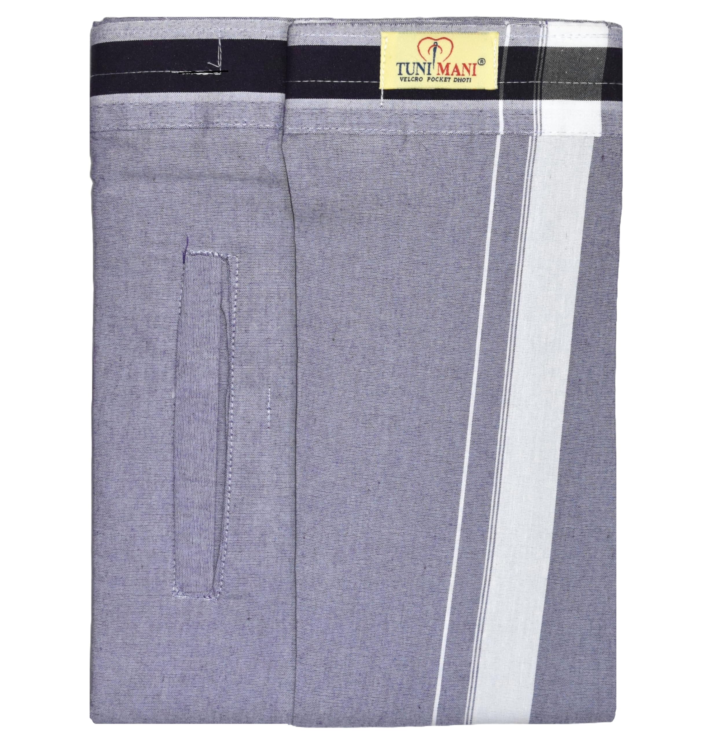 tuni mani (Queen Men's Cotton Welcro Dhoti/Pocket Vesti/Adjustable for all size (28"- 44")-picture-8