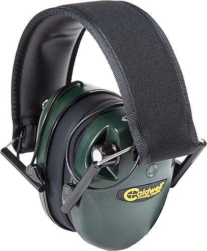 Caldwell E-MAX Electronic Hearing Protection with Low Profile, Adjustable, 23 NRR, For Range, Shooting, and Hunting