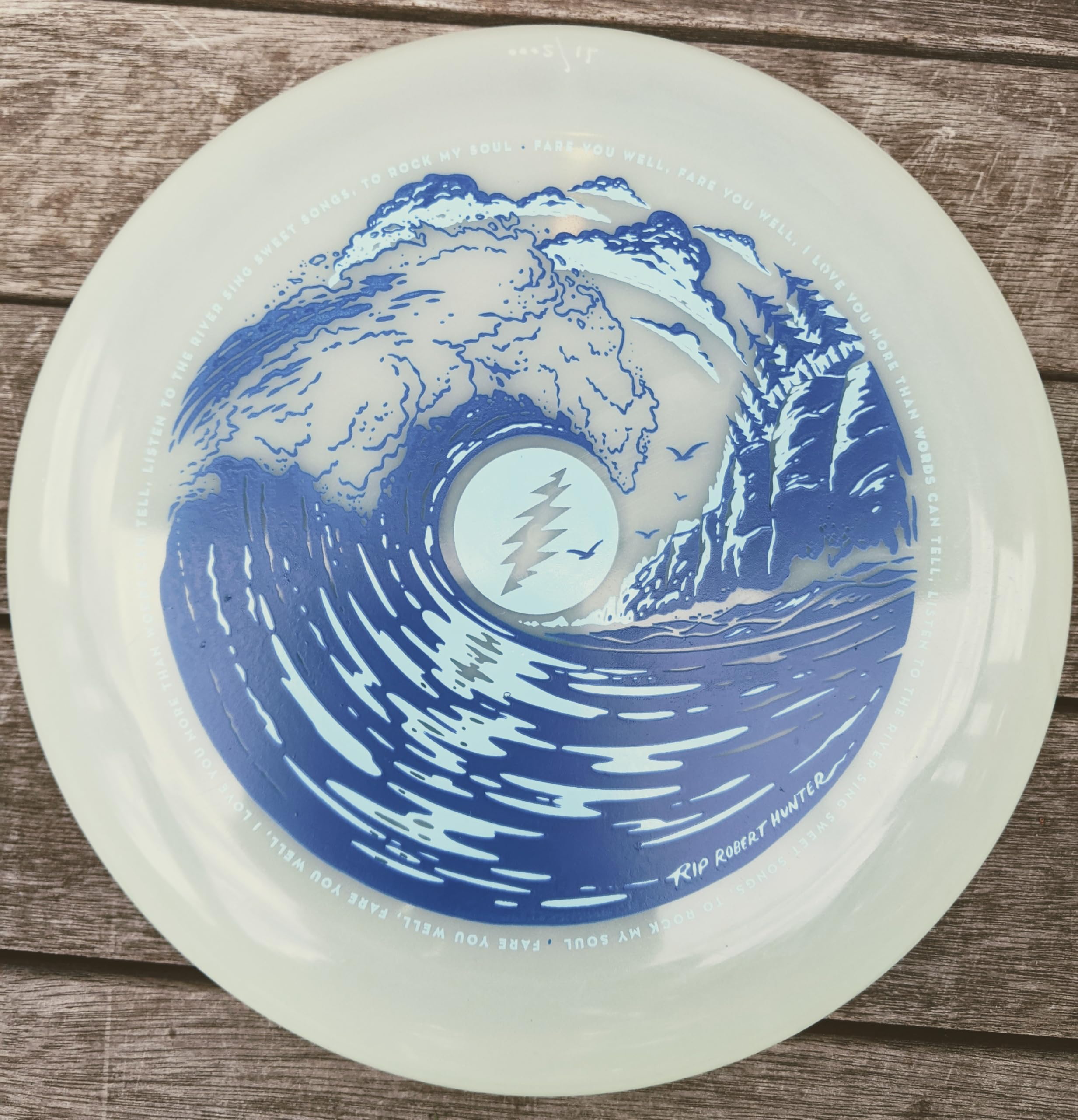 Funn & Frolic - USA Grateful Dead Inspired BROKEDOWN Poster Art Frisbee 175gm / Glow