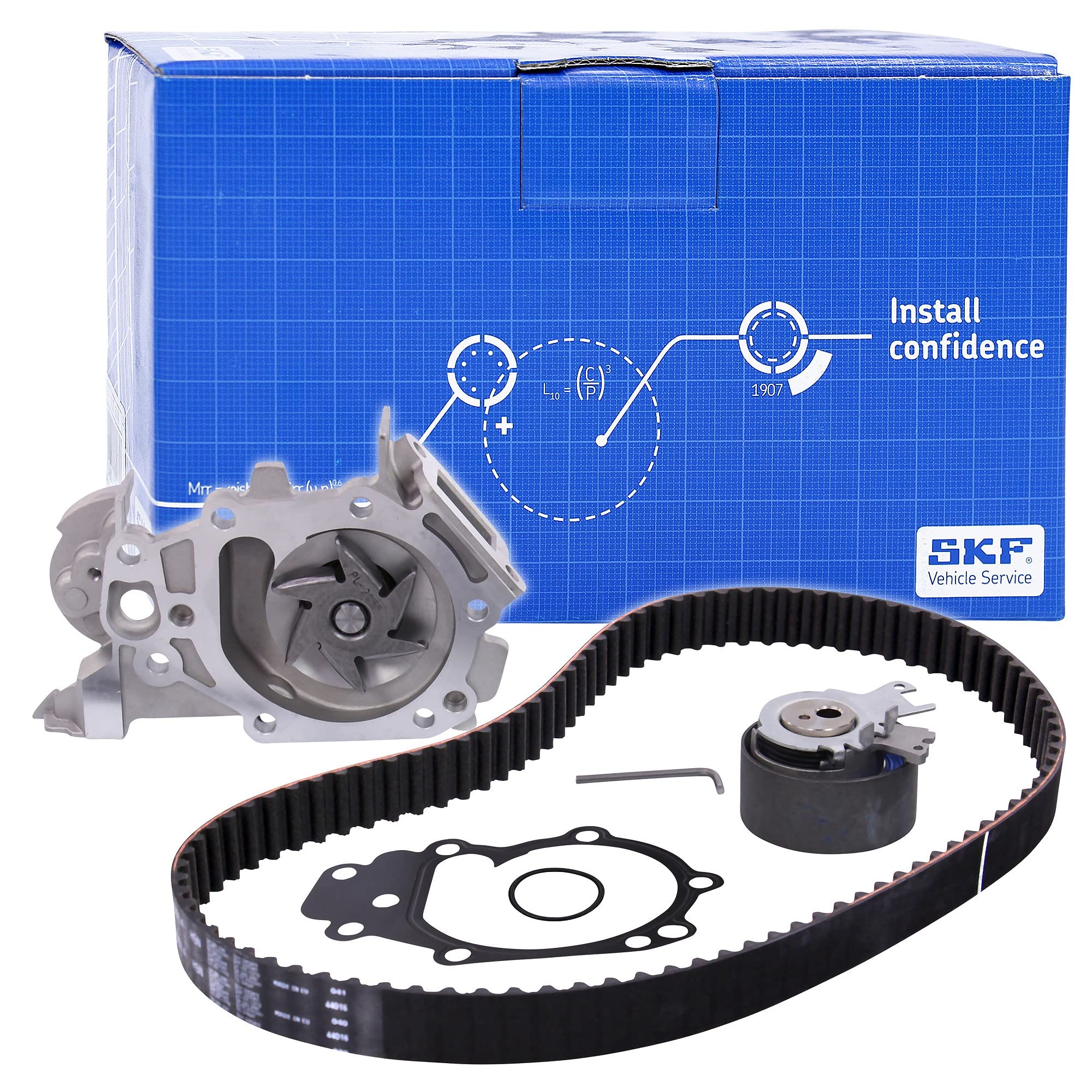 Kit Courroie Distribution + Pompe à Eau DIAMAX A6026WP | Pour Renault Scénic III, Mégane III 1.9 DCi | Largeur 26 Mm