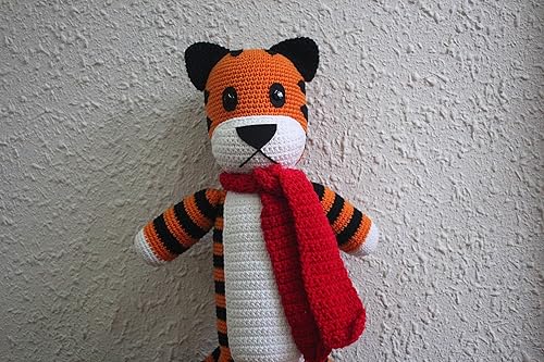 Miniatura 6 de Handmade Hobshie plushHobs 20'' Crocheted by yarn Hobb Tiger Plushie Tiger