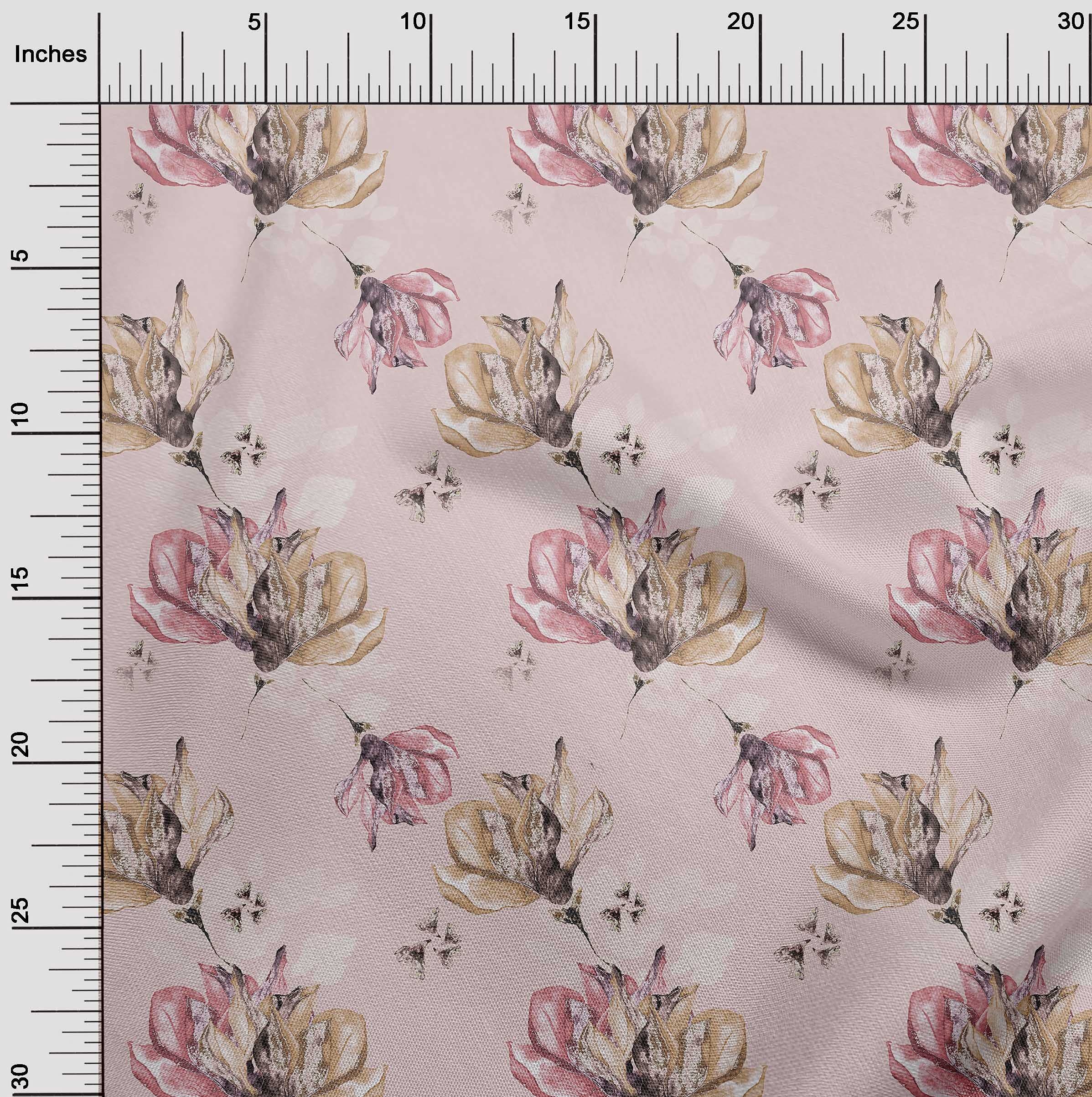 Amazon.com: oneOone Cotton Jersey Light Pink Fabric Florals Dress Material  Fabric Print Fabric by The Yard 58 Inch Wide2A6