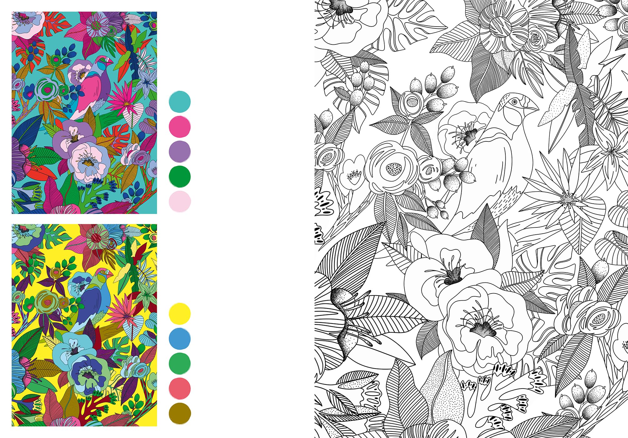 Inspiration - Nature: 60 coloriages et 100 modèles
