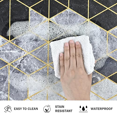 Miniatura 7 de ASPMIZ Juego de 2 tapetes de cocina, modernos tapetes de cocina acolchados antifatiga, juego de 2 piezas, tapetes de cocina de espuma viscoelástica,