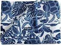 Tommy Bahama Turtle Bay Blue Plush Fleece Throw Blanket - Ultra Soft Tropical 50x70 Inch for Bed Couch