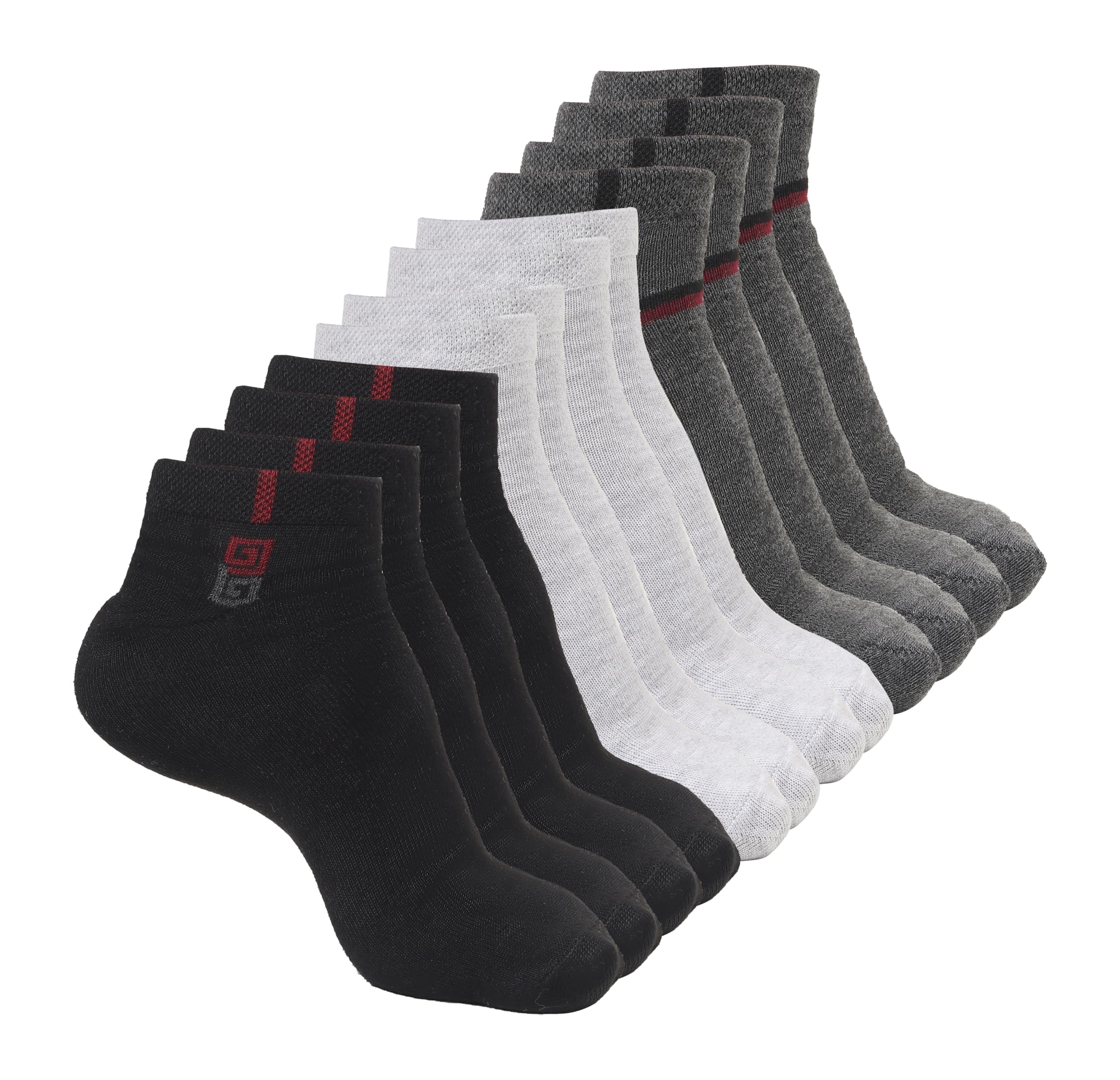 ClothCraze 6 Pairs Stripped Ultra soft Ankle Socks for Men Multicolor, Pack of 6, Free Size,-image-47