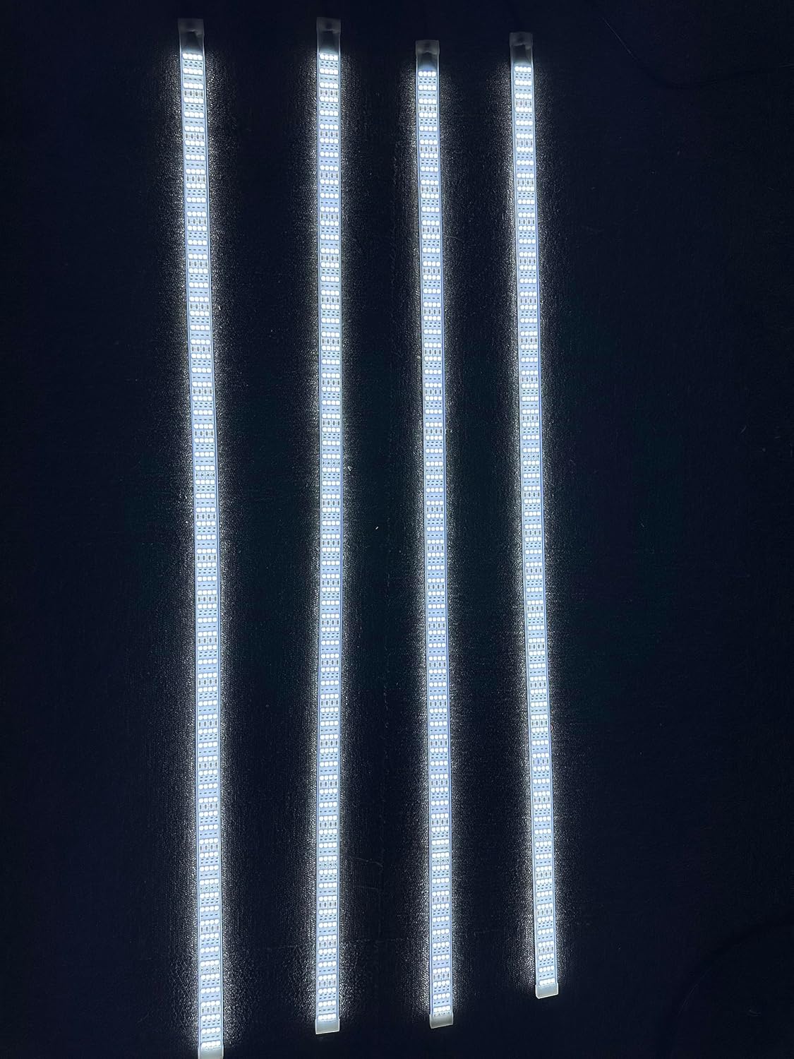 4PCS 4ft 48'' Quad Row 4 Row Cold White Flashing IP68 LED Strip Light 1152 LEDs Neon Light Strobe Switch & Remote Ctrl for Making 15.5'' Car LED Wheel Ring Light Rim Lights (48‘’)