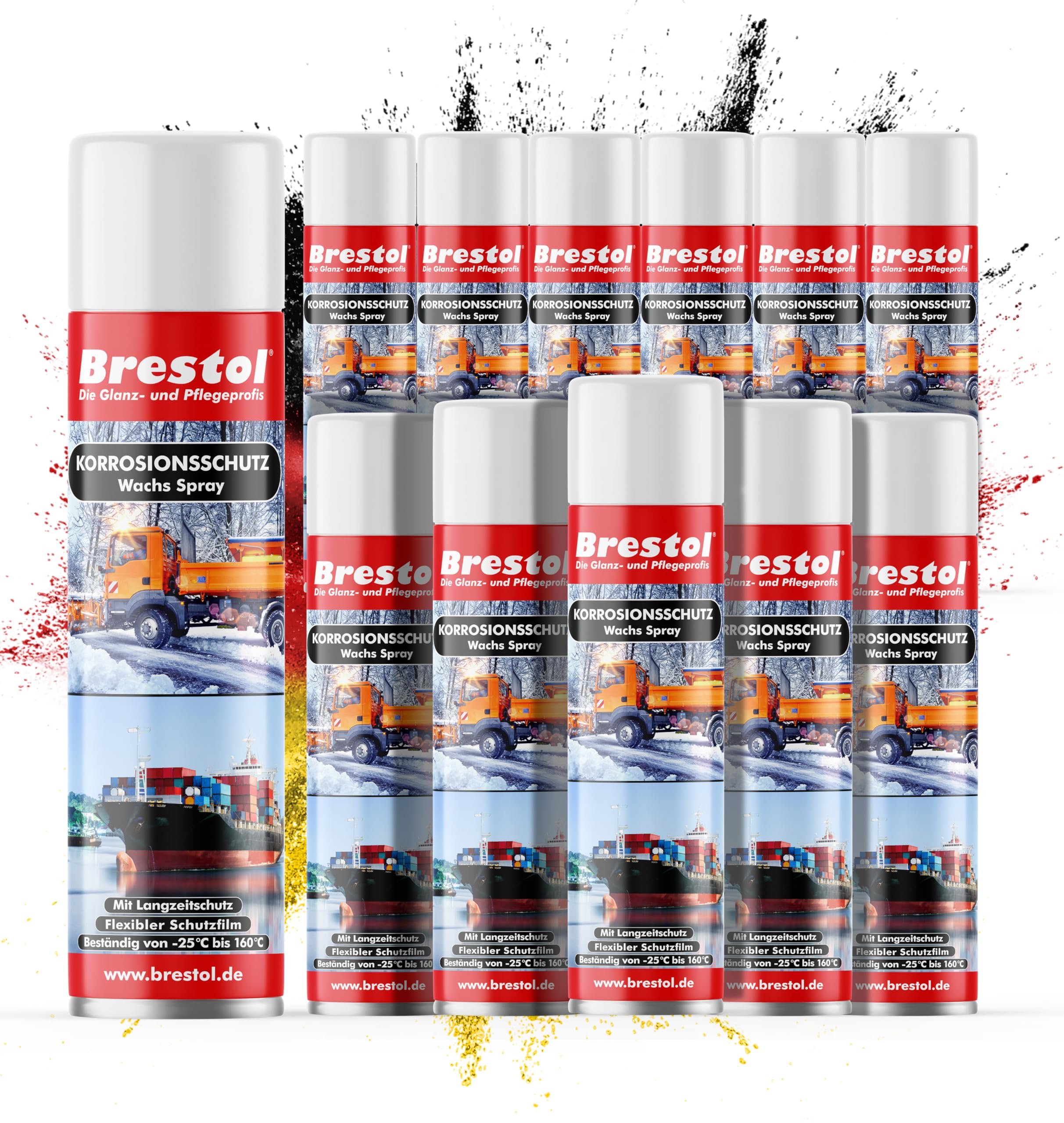 BRESTOL 7576.3 - Spray de cera de protección contra la corrosión, 12 unidades de 400 ml