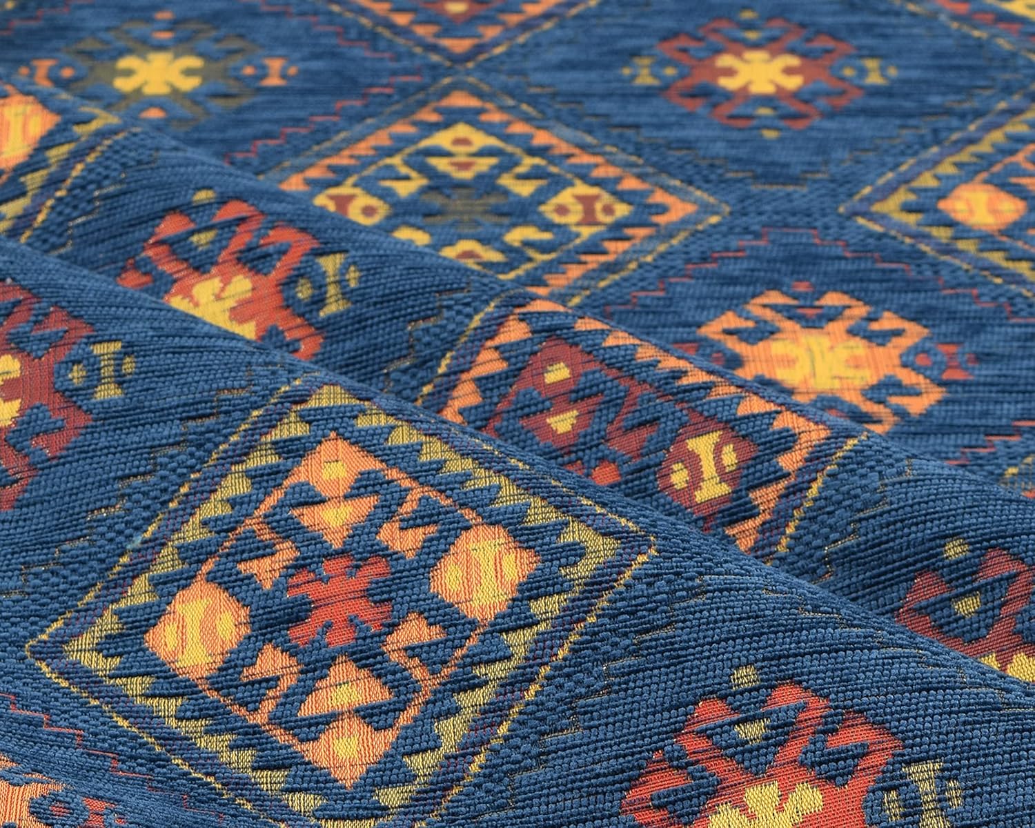 Kilim Pattern Upholstery Fabric Kilim Bohemian Boho Tapestry Tribal Southwestern Turkish Persian Moroccan Mexican Ethnic Fabric by The Yard Meter (3)