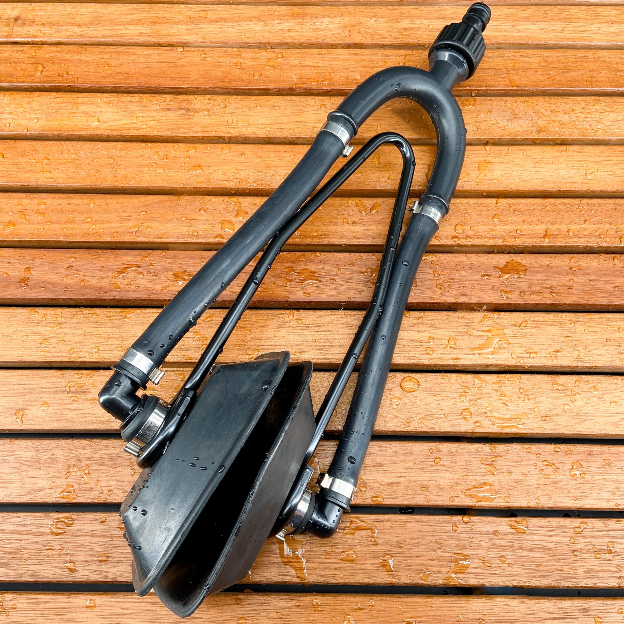 GATE14® Système de rinçage moteur Universel pour les moteurs hors-bord avec entrée d'eau à deux côtés