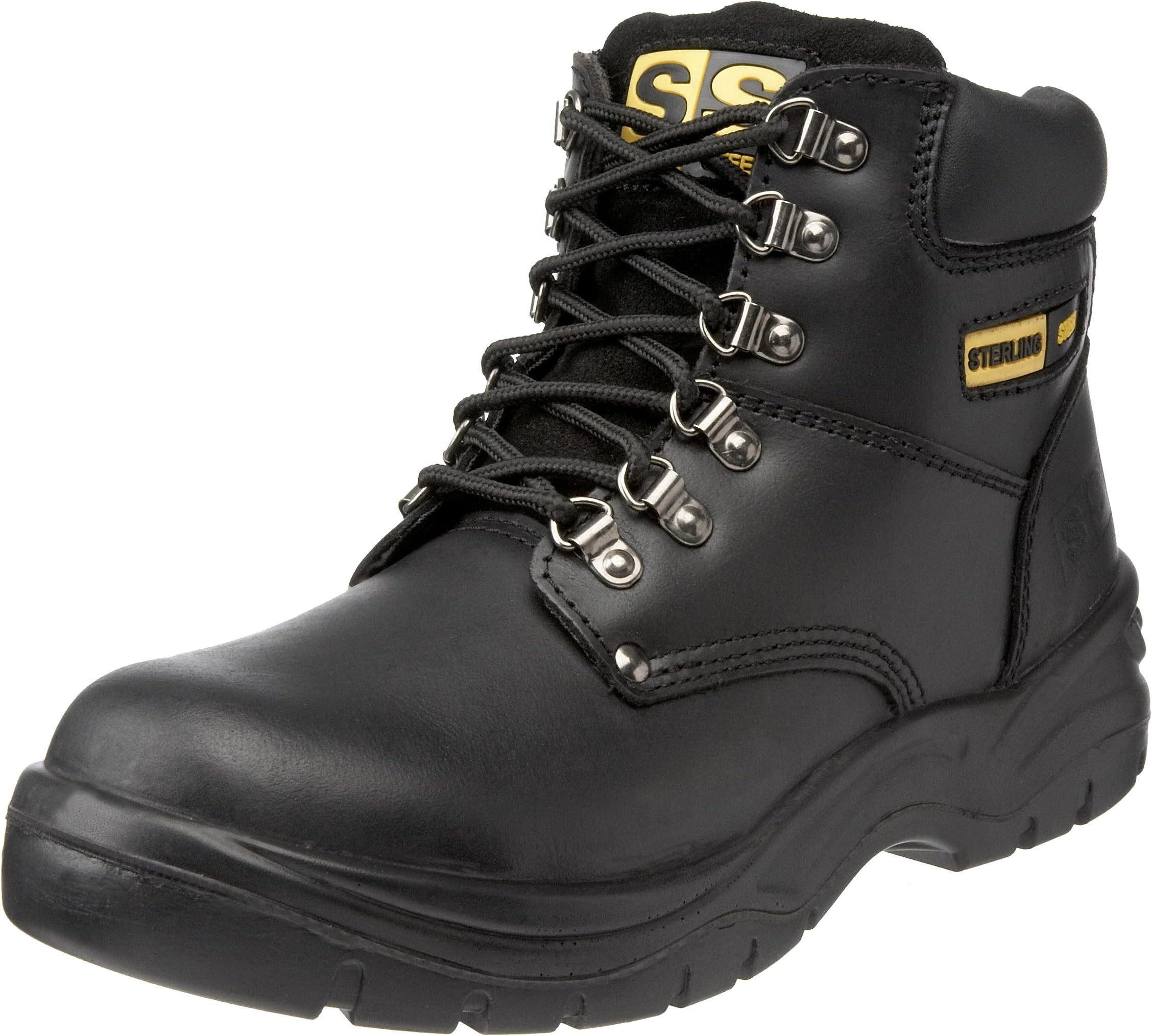 Sterling Safetywear Steel Unisex-Adult SS806SM Safety Boots Black 6 UK Wide