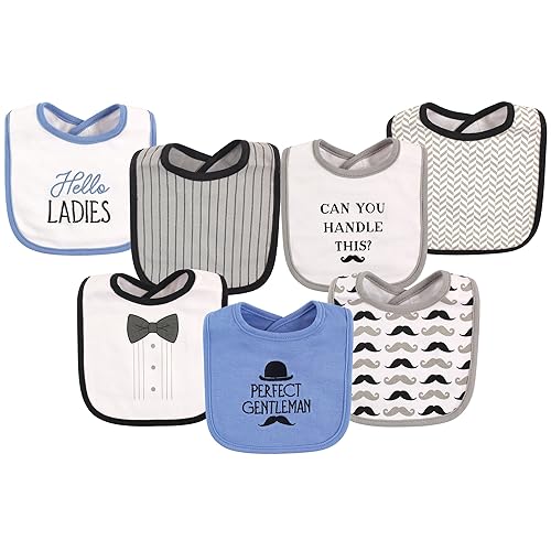 Hudson Baby - Baberos unisex de algodón para bebés, Caballeros, talla única
