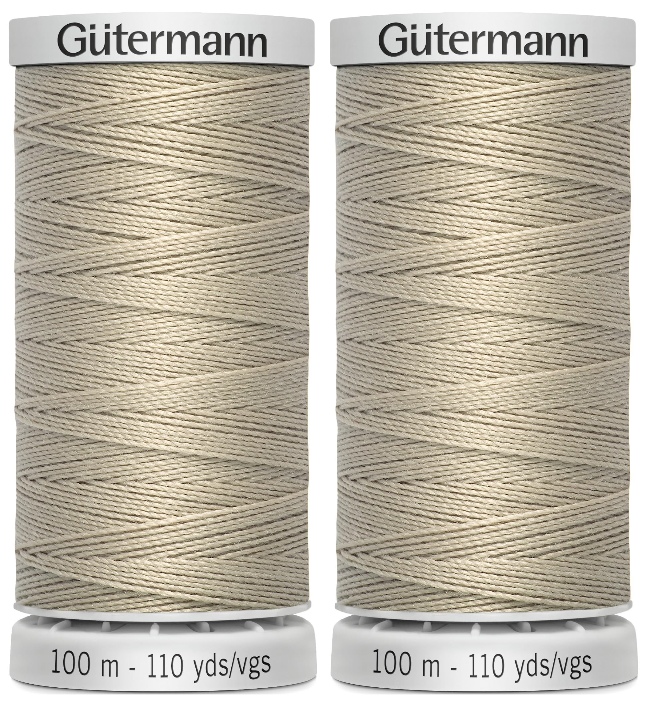 2x100m Gutermann Extra Strong Upholstery Thread, Polyester, Colour 722 Beige Bone – Bundled by GetInStyle Shop