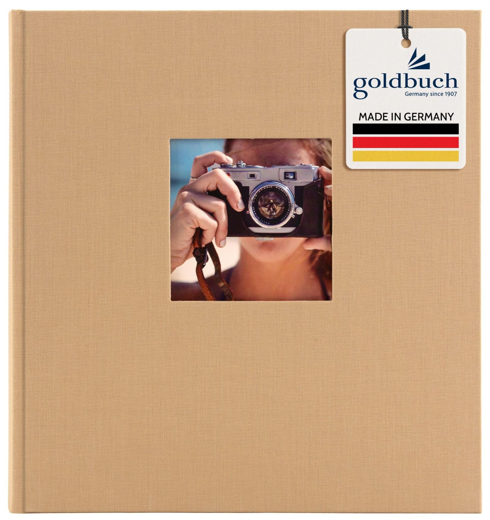 Goldbuch álbum de Fotos, Trend, 25 x 25 cm, 60 páginas con pergamino, Arena, 30x31 cm