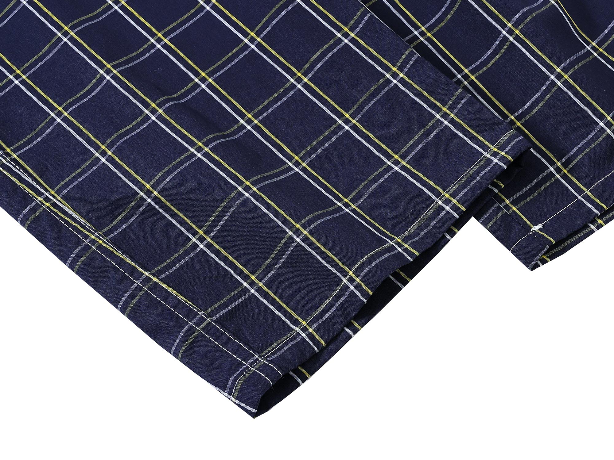 MoFiz Pantaloni Pigiama Uomo 100% Cotone Lungo Pantaloni da Casa a Quadri Leggero Traspirante con Tasche
