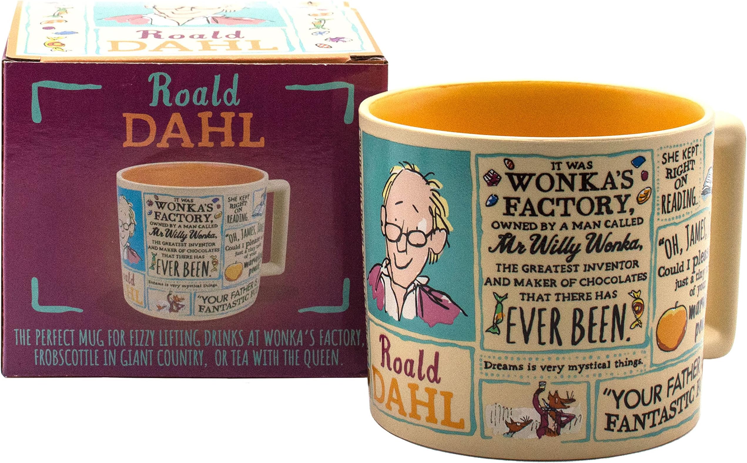 The Unemployed Philosophers Guild Roald Dahl Coffee Mug - Famous Characters and Quotes - Comes in a Fun Gift Box
