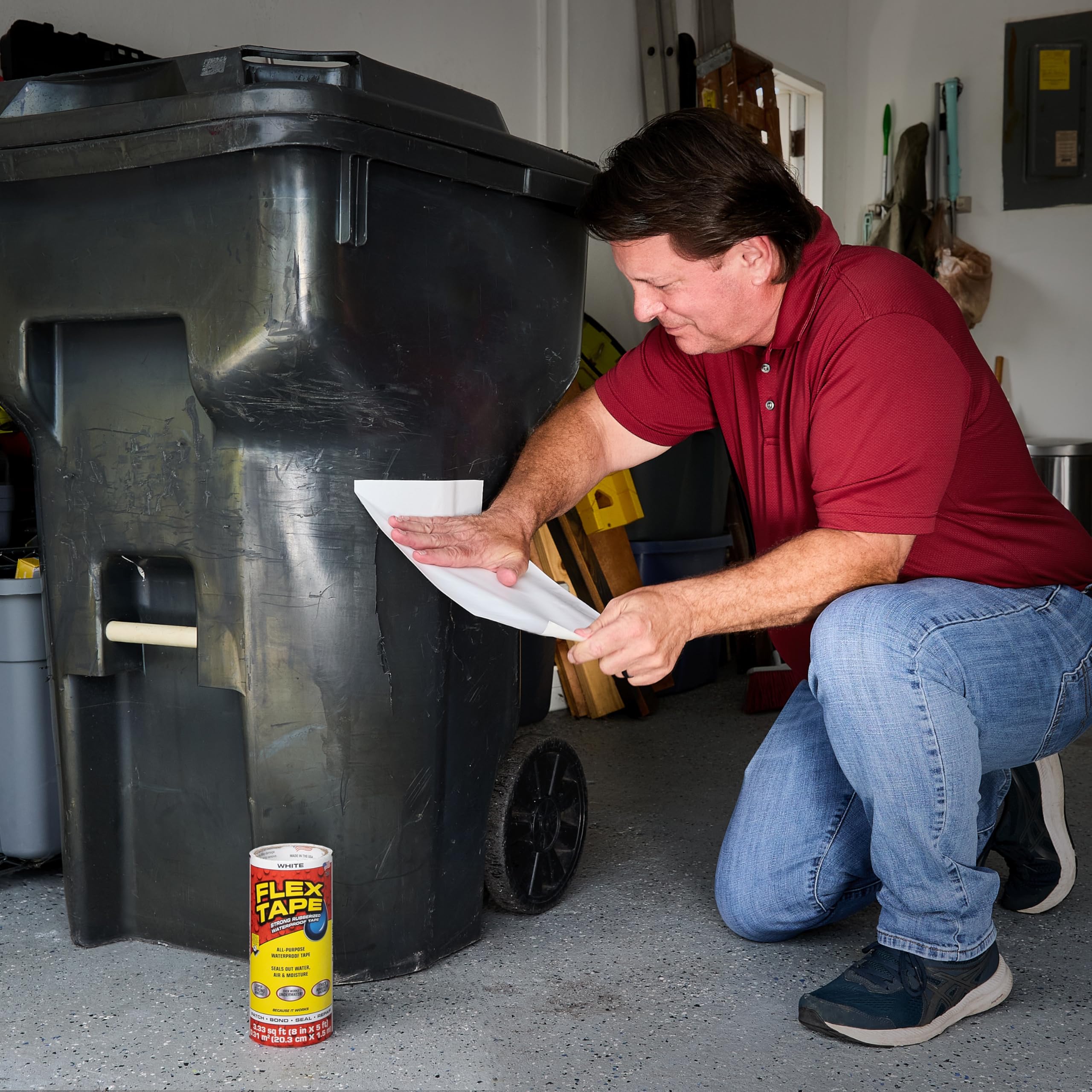 Flex Tape, Ruban adhésif imperméable en caoutchouc souple épais 20,3 cm x 1,5 m – Joint et patch les fuites, fonctionne sous l'eau, projets d'intérieur et d'extérieur – Réparation de toiture et de