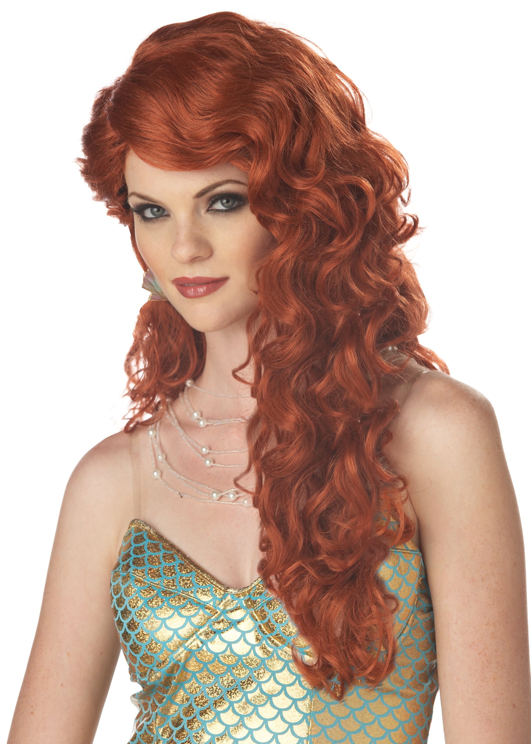 California Costumes Red Auburn Mermaid Long Costume Wig Adult One Size