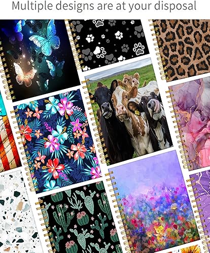 Miniatura 6 de iampanda Cuaderno de diario en espiral, encuadernación fuerte de doble alambre con papel de primera calidad para niñas y mujeres, 60 hojas A5 con