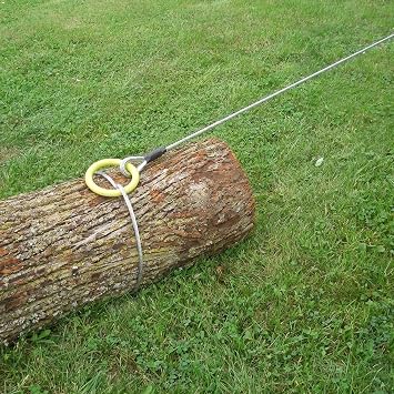 Timber Tuff Heavy-Duty Log Choker Cable for ATV and UTV, 10 Steel Logging, Wood Hauling Cable with Tow Rings for Trees and Firewood, TMW-38, Silver