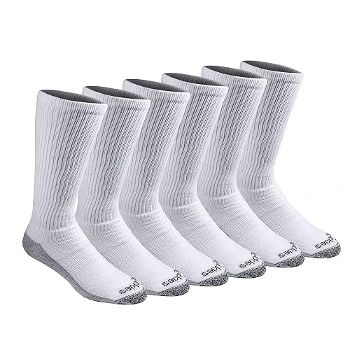Dickies Men's Dri-Tech Moisture Control Boot-Length Socks, Available in L-XL (6, 12 Pairs)