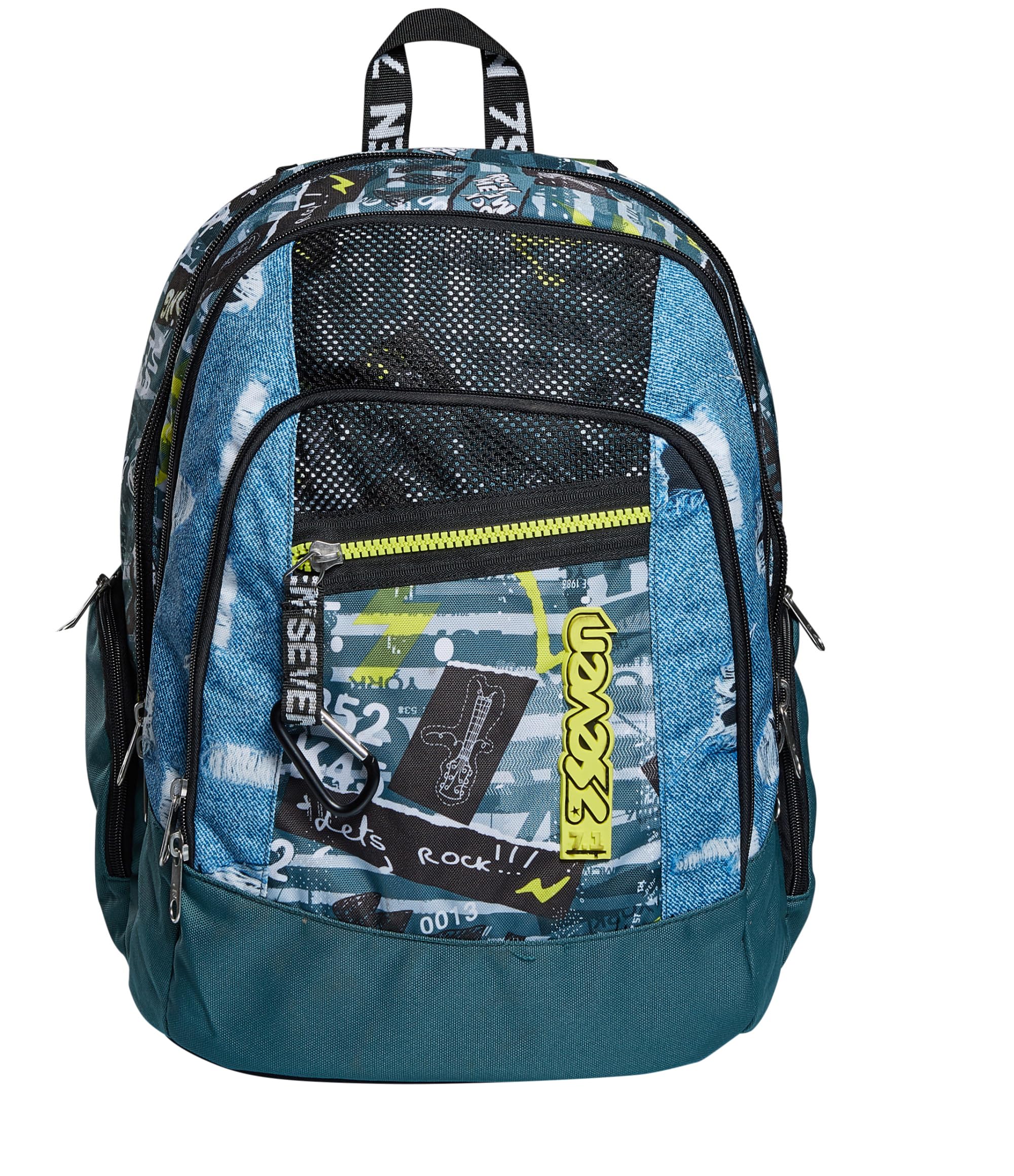 Seven Rucksack Schulranzen Gepolsterter Laptop-Schulrucksack, 30 L, Ergo-System, blau