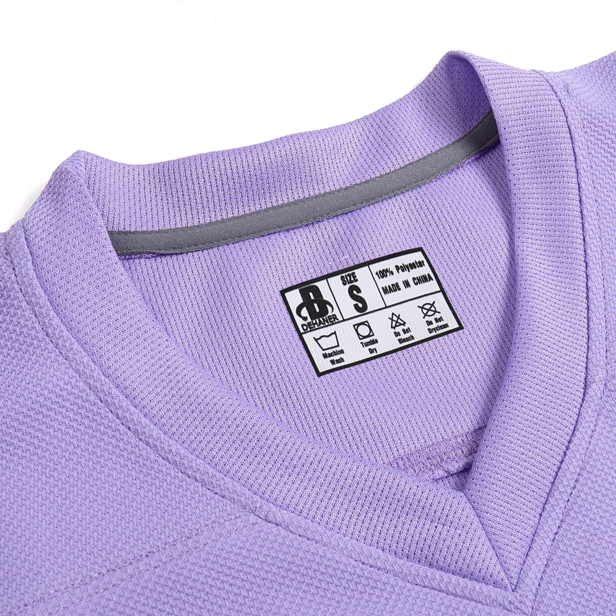 DEHANER Blank Ice Hockey Jerseys for Men Unisex Sport Practice Game Shirts Long Sleeve College Team Tops - 4