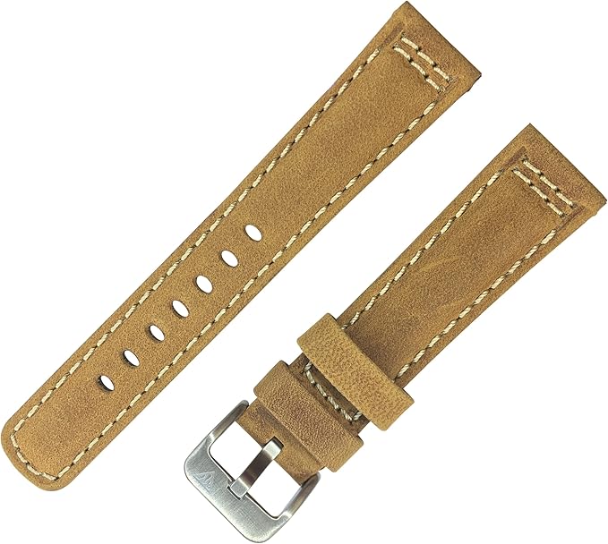tan leather watch strap