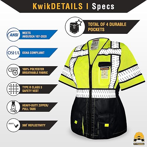 Miniatura 8 de KwikSafety - Charlotte, NC - SHERIFF & SPECIALIST Chaleco de Seguridad para Mujer ANSI OSHA