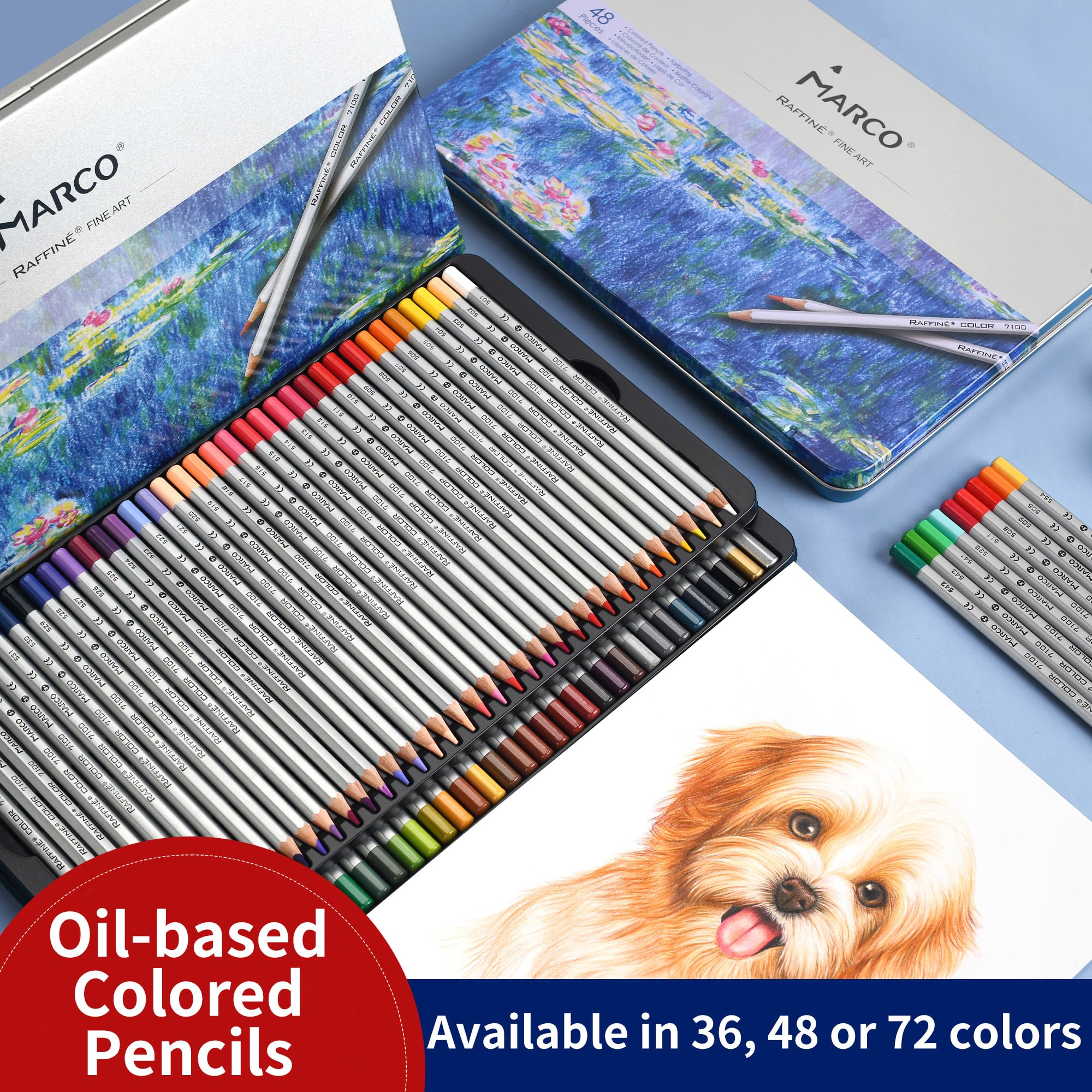 鉛筆画「Love nature」　B5大サイズ Amazon | AXUS MARCO 油性色鉛筆 72色 - 木製六角軸 鉄箱 スケッチ