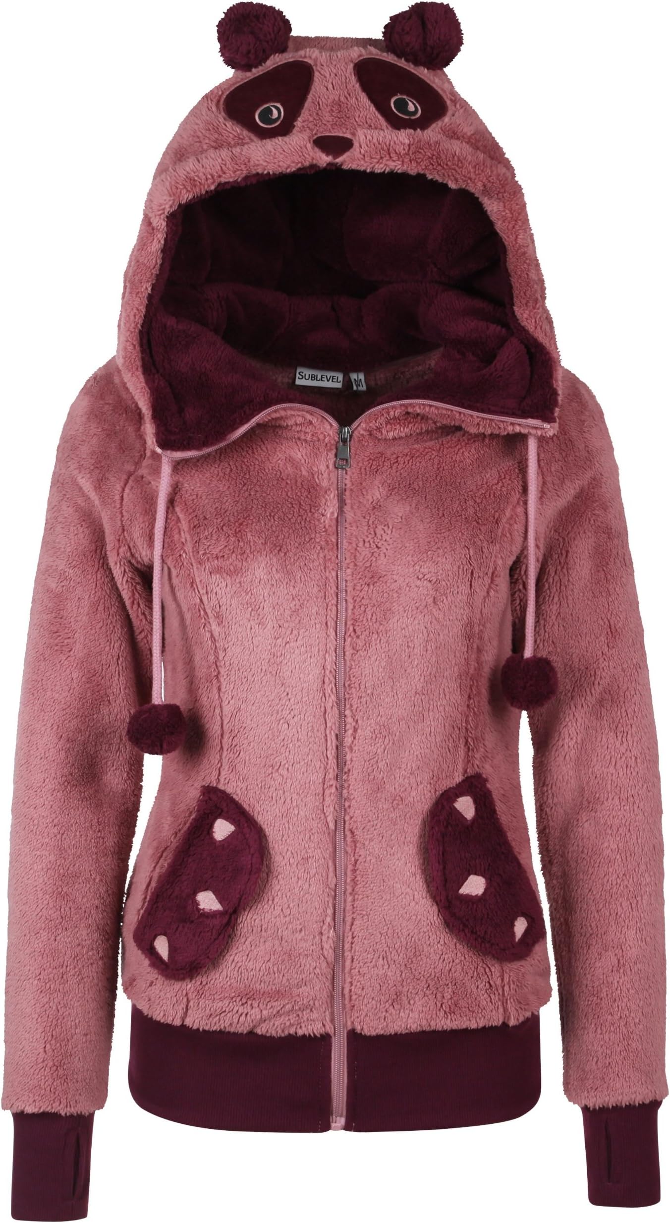 Sublevel Women's Fleece Jacket Panda