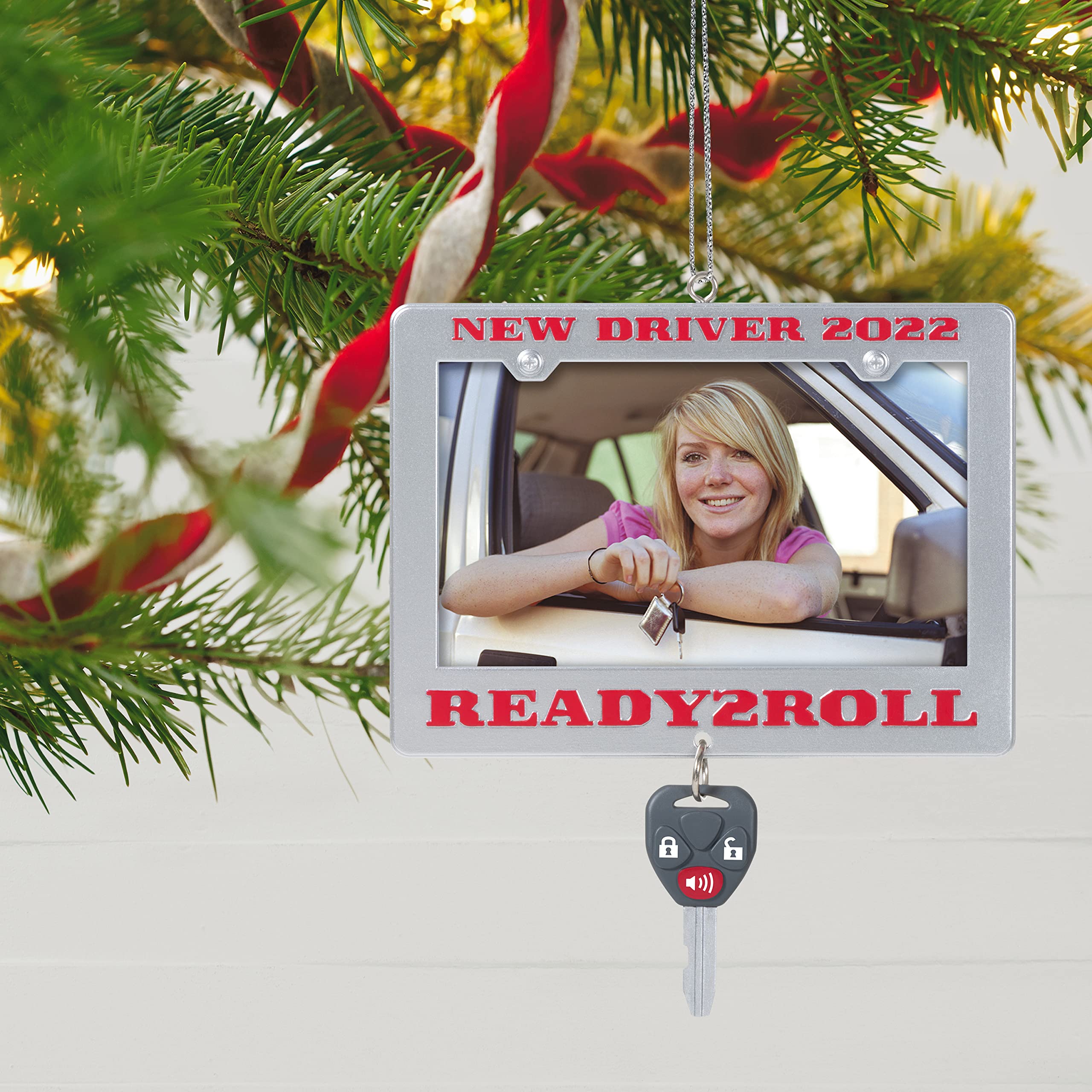 Kurt Adler Driver's License Christmas Ornament - Personalized Picture Frame With Key