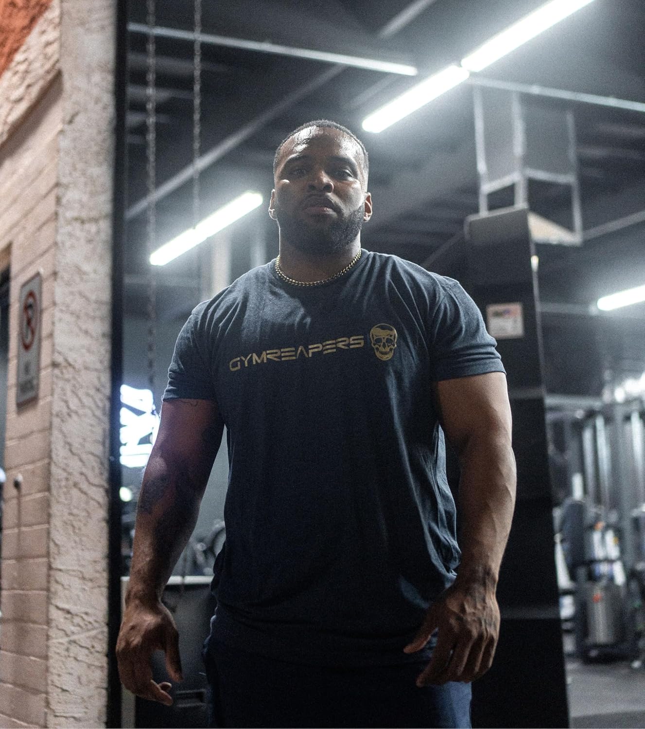 Gymreapers Moisture Wicking Short Sleeve T-Shirt for Men - Crew Neck Workout Shirts - Casual Gym Cotton Everyday Tee