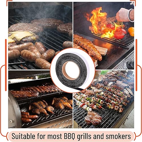 Miniatura 6 de UNCO - Junta de ahumador, 15 pies, 35 x 18 pulgadas, junta de parrilla, junta de calor, cinta de calor para ahumador, sellador de juntas de ahumador