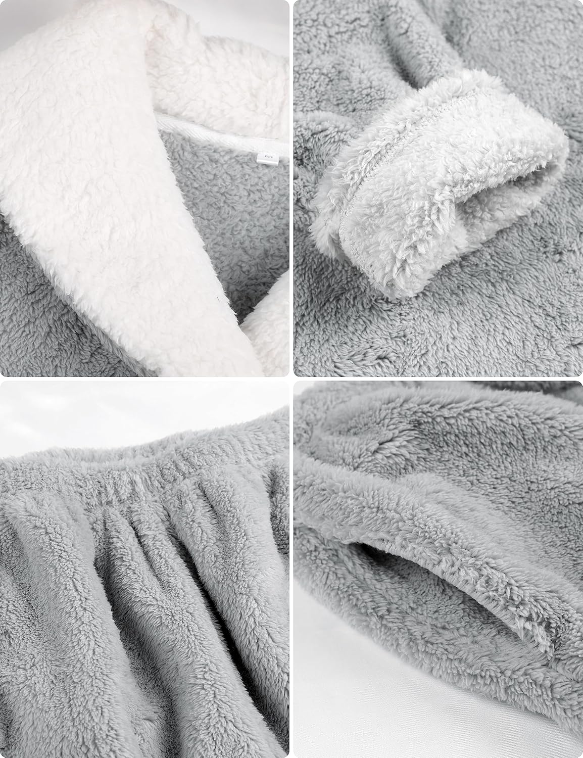 Springrain Fluffy Pajamas Set for Women Warm Fleece Pjs Set Pullover Pants Fuzzy Lounge Set - Image 6