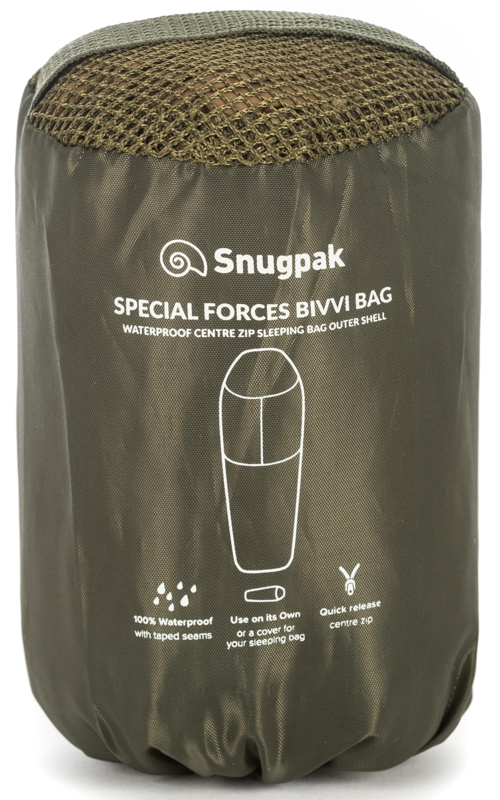 Snugpak Special Forces Bivvi Bag, Sovvival Bivy di Emergenza con Cerniera Centrale su Mezza Lunghezza