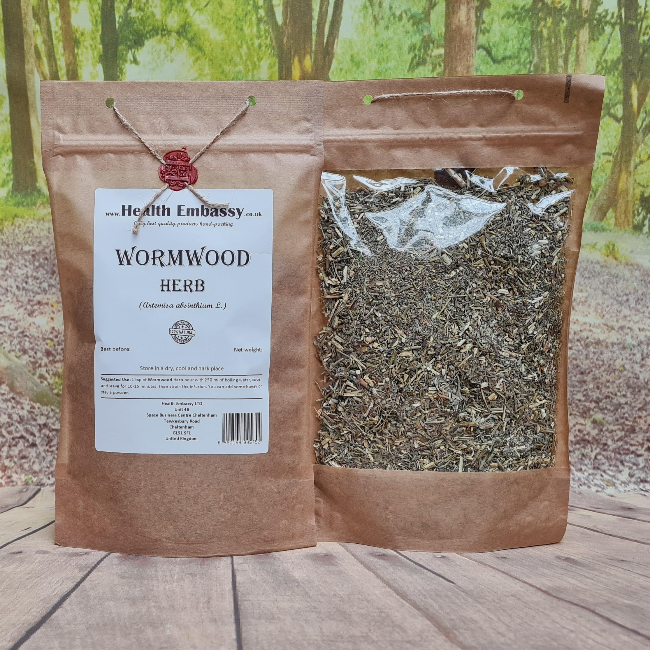 Health Embassy Herbe de Absinthe Tisane | Artemisia Absinthium L | Wormwood Herb (100g)