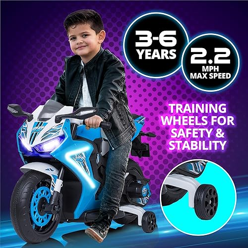 Miniatura 5 de Kid Trax Police Rescue - Juguete de montar con batería 6 V color negro 6 voltios