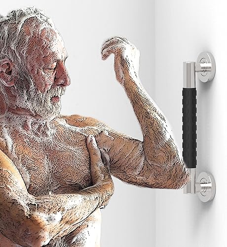 Miniatura 9 de Barra de seguridad para baño, ducha e inodoro para personas mayores y discapacitados, mango de asistencia de equilibrio de ayuda de movilidad