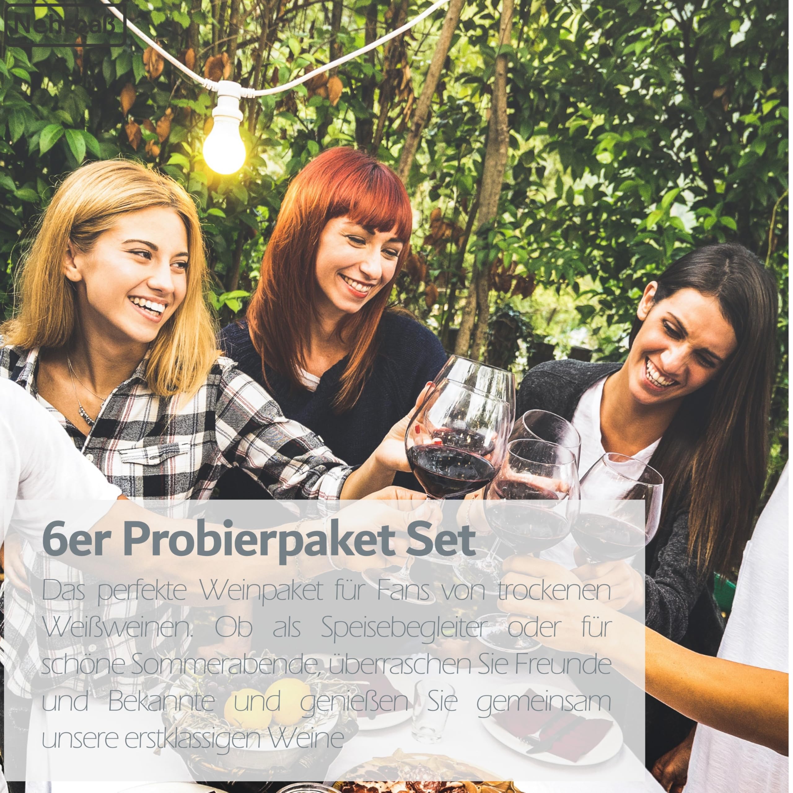 Nehrbaß - Weißwein trocken - Probierpaket 6 x 0,75 Liter aus: 2 x Riesling 2023, 2 x Weißburgunder 2022, 2 x Chardonnay 2024 - Qualitätswein - Vegan - Aus Deutschland (Rheinhessen)