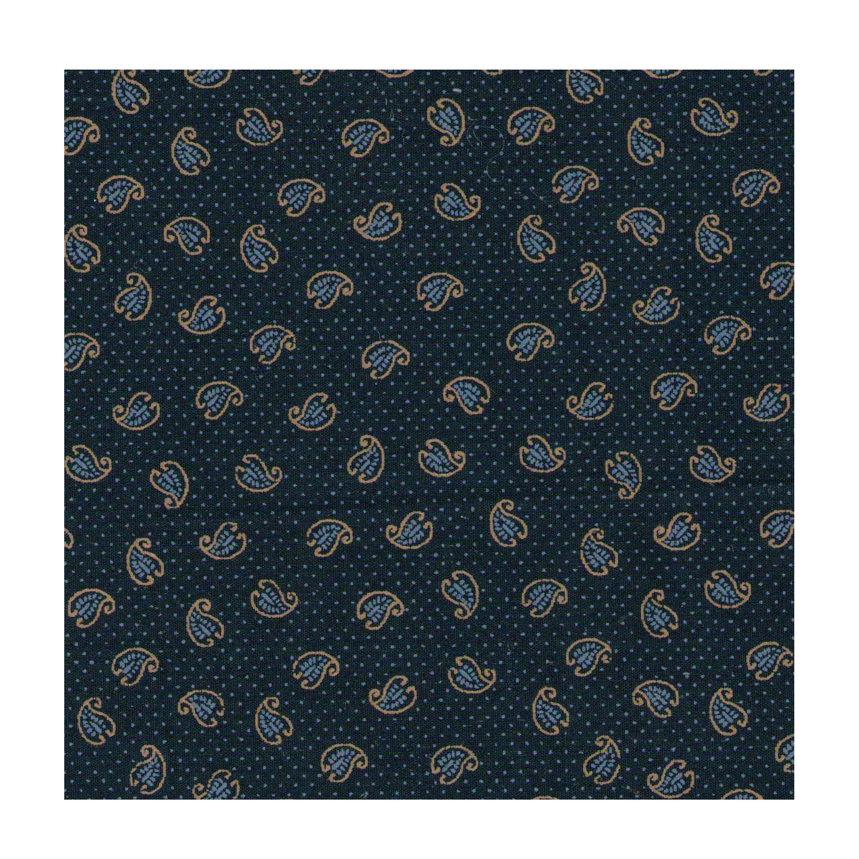 Men's Navy Printed Pure Cotton Unstitched Shirt Fabric (Free Size)-image-27