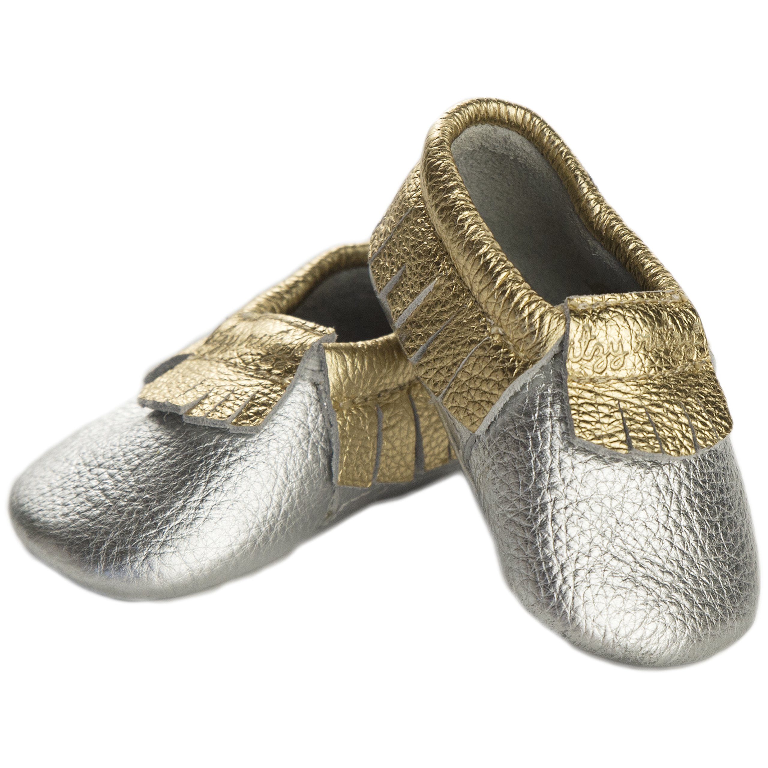 Itzy Ritzy Moc Happens Handmade Genuine Leather Baby Moccasin (Infant)