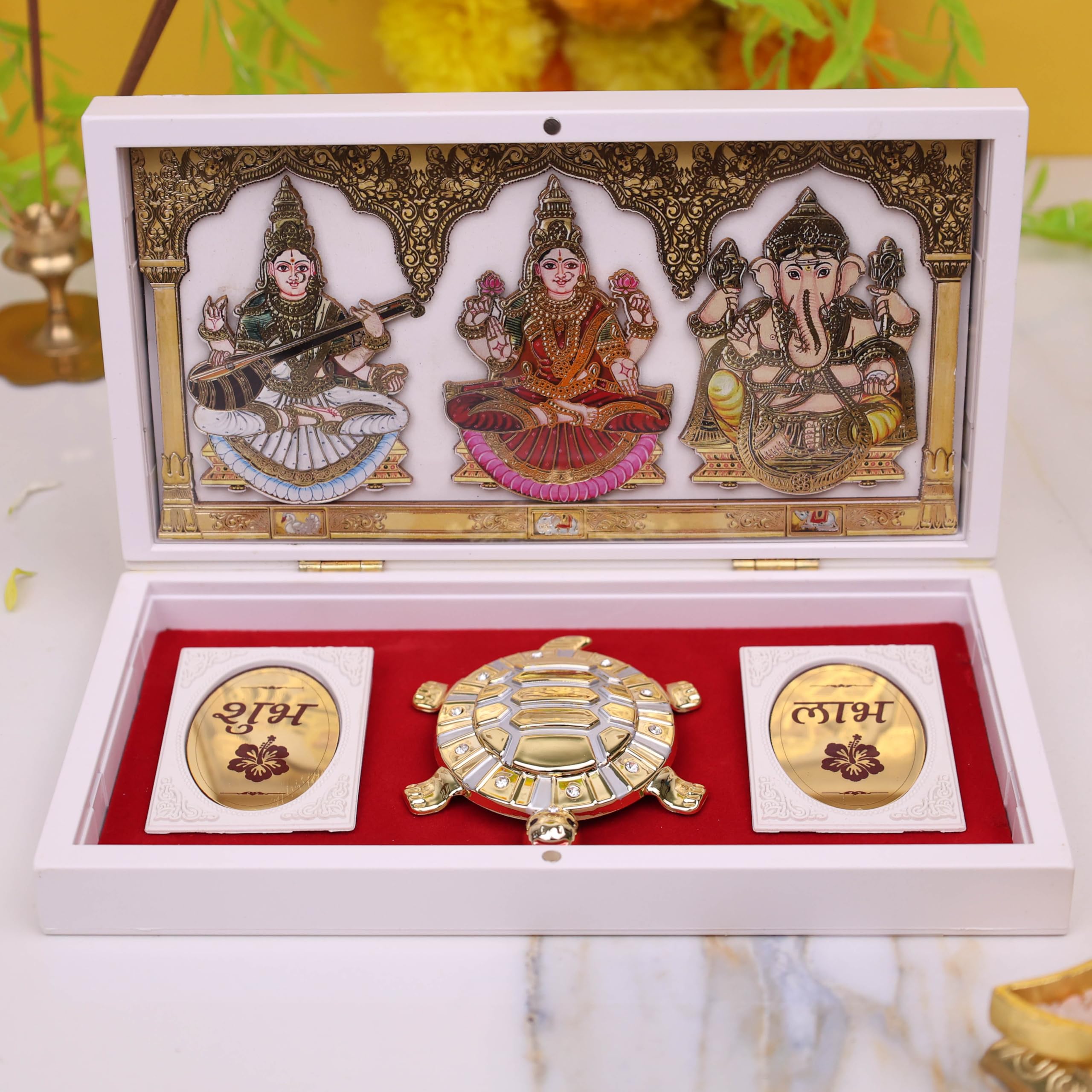Buy MANTRA SOUVENIR Marvel 3D Laxmi Ganesh Saraswati with Vastu