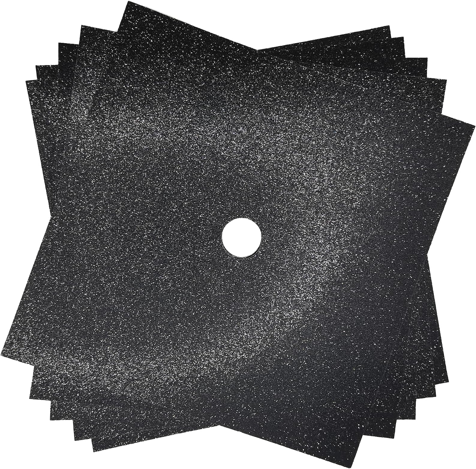 Black Glitter Construction Paper for Grad Cap Decorations, 5 Sheets 9"x9" Sparkle Paper with 20 Double-Sided Pads, DIY Craft decoration sheet (Black)